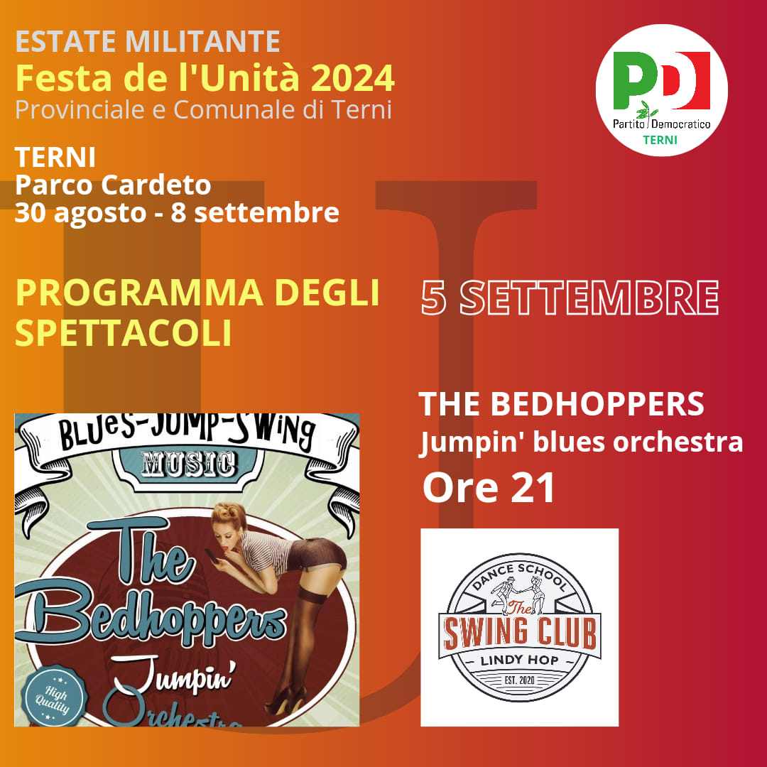 Programma Festa de L’Unità 5 Settembre 2024