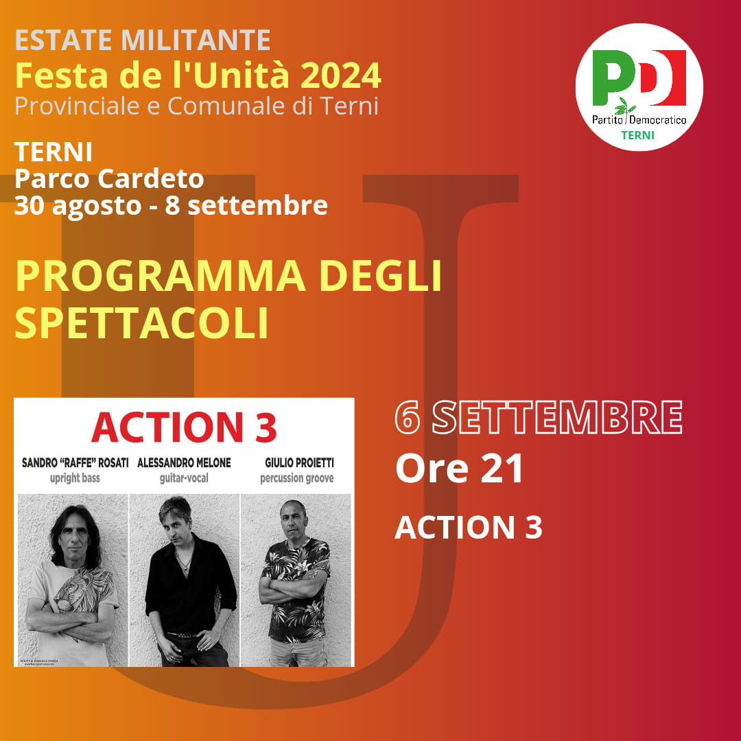 Programma Festa de L’Unità 6 Settembre 2024